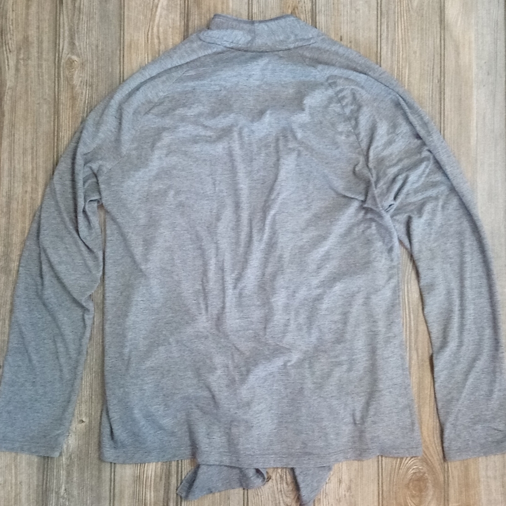 Simple Basic Flowy Open Front Long Sleeve Gray Li… - image 8